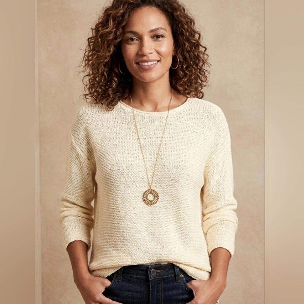Eileen Fisher Soft Buttermilk Yellow Sweater 2X